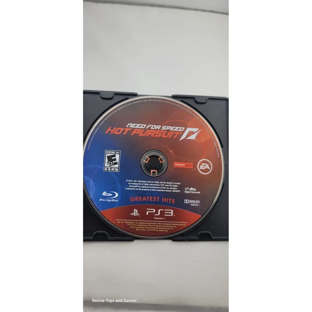 Need For Speed Hot‎ Pursuit (Sony PlayStation 3, PS3, 2011) Disc Only Tested